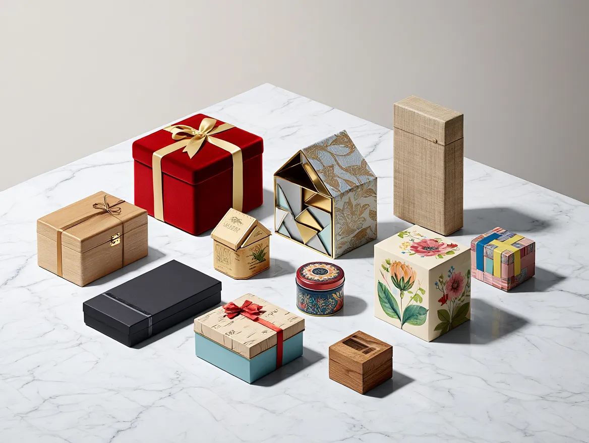 Collection of gift box styles